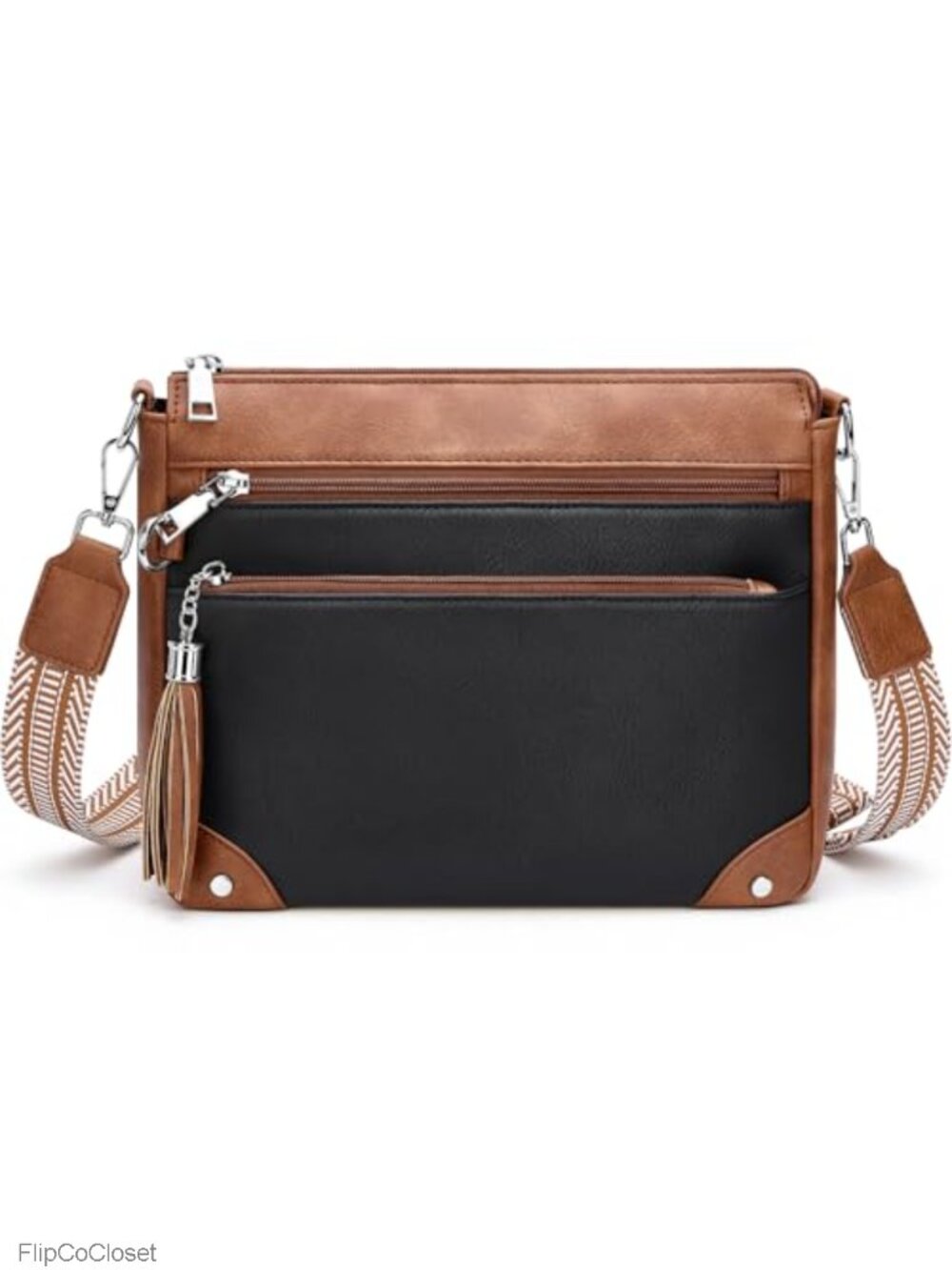 Faux Leather Anti-Theft Crossbody Purse RFID Vegan Sling Bag Travel